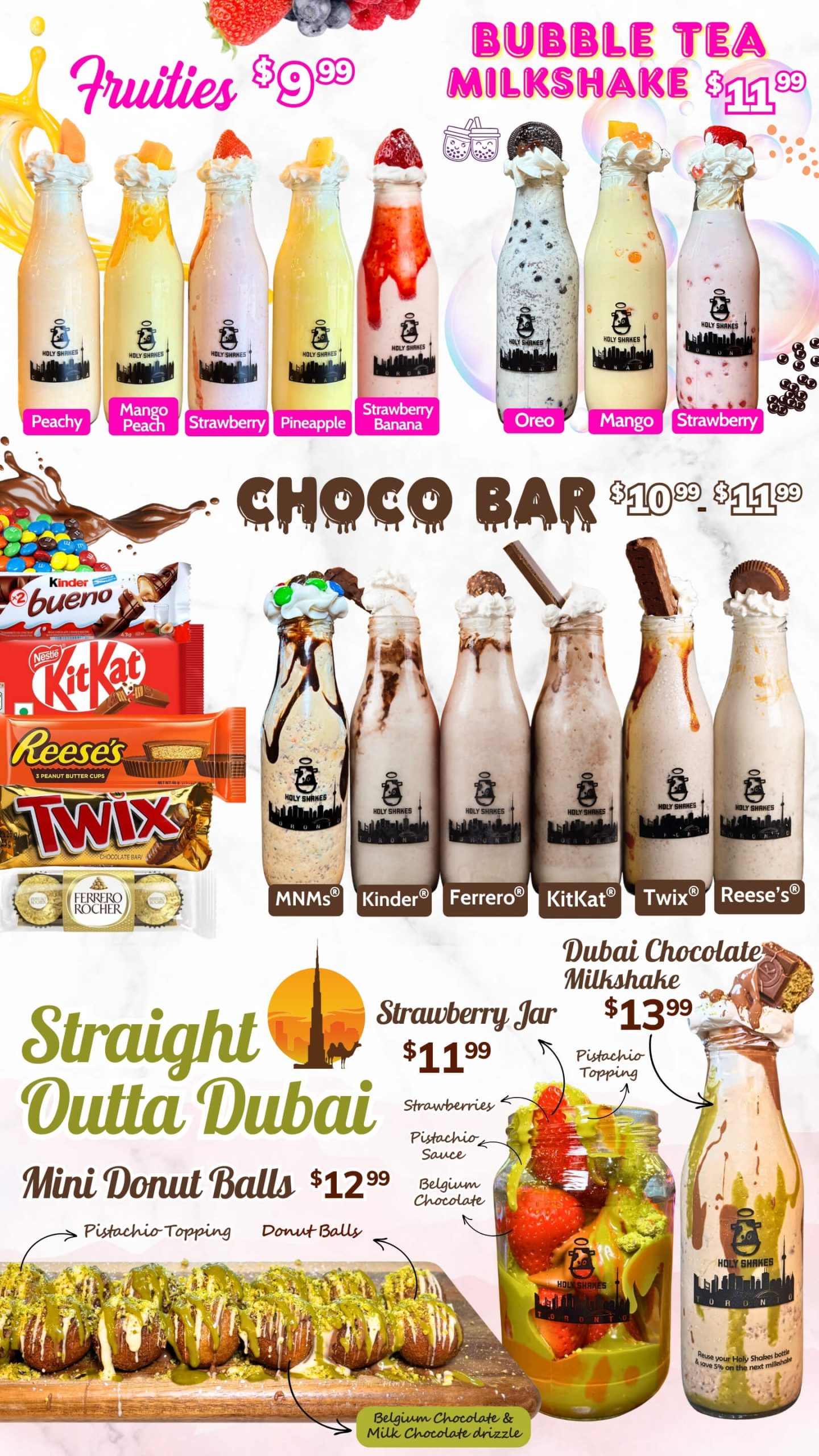 holyshakes menu milkshakes chocobar fruities opt
