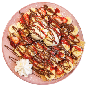 banana split crepes