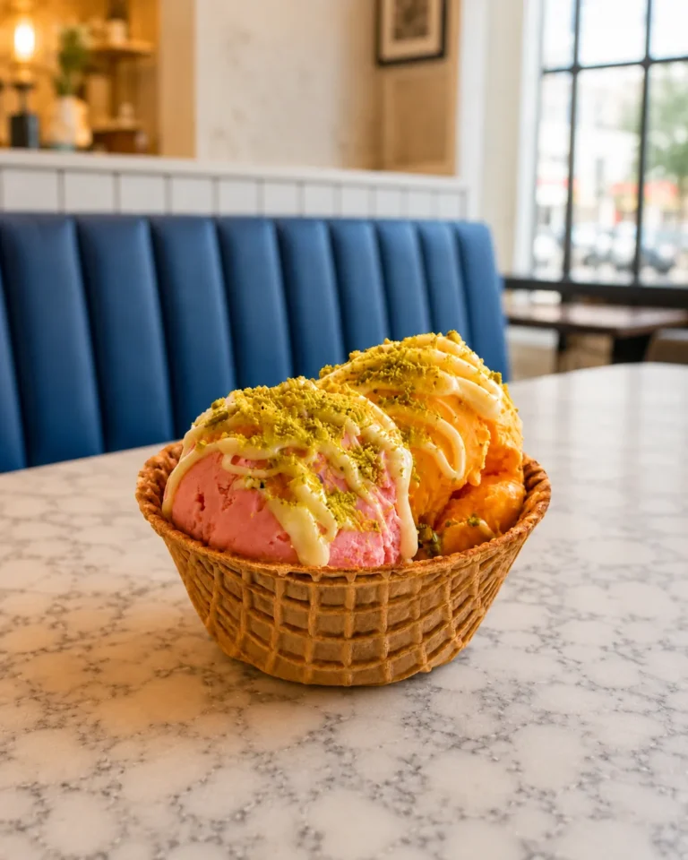 waffle ice cream bowl